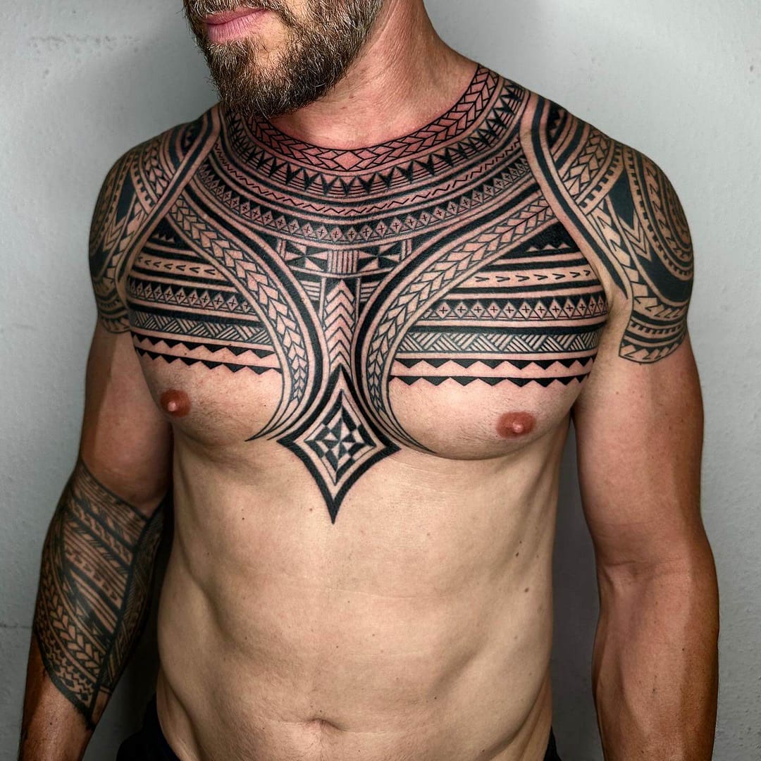 Tribal Collar Bone Tattoos For Men Tribal Collar Bone Tattoos For Men