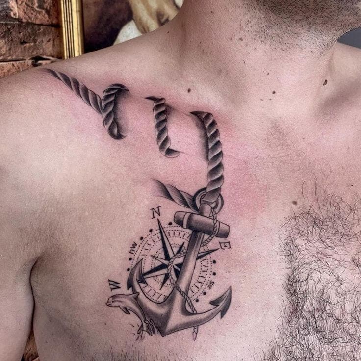 The Latest Trendy Collarbone Tattoos for Men 2024 4 male collar bone tattoos men