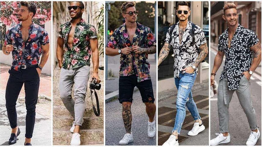 mens floral shirt outfits 2022